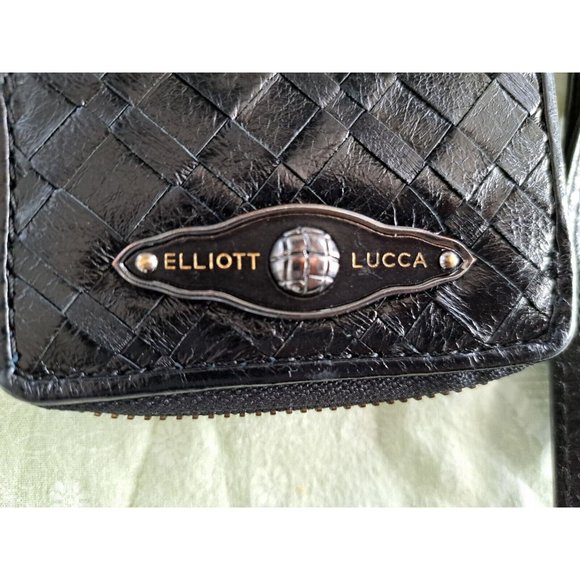 ELLIOTT LUCCA Wristlet Smartphone Case Mini Clutch Wallet Leather Basket Weave - Picture 5 of 10